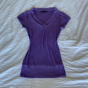 VIGOSS (EUC)✨PASTEL PURPLE V NECK SHIRT